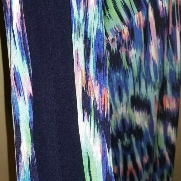 New Jessica Howard Womens Dress 14W Blue Stretch 3/4 Sleeve Plus Size - Picture 4 of 8